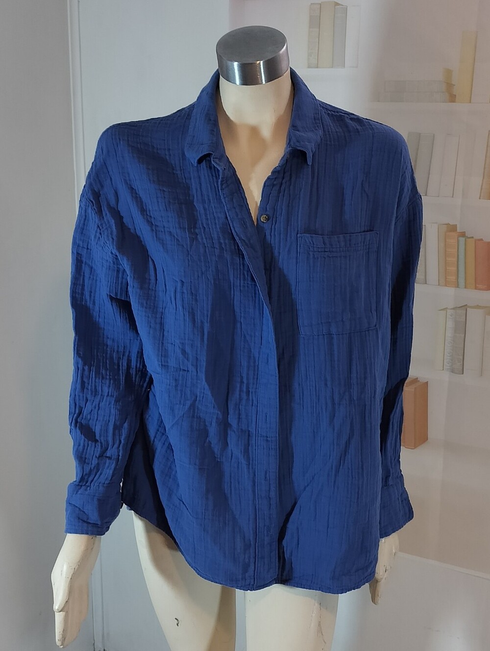 Old Navy Blue Lightweight Button-Up